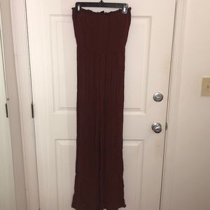 Brown Sleeveless Jumpsuit